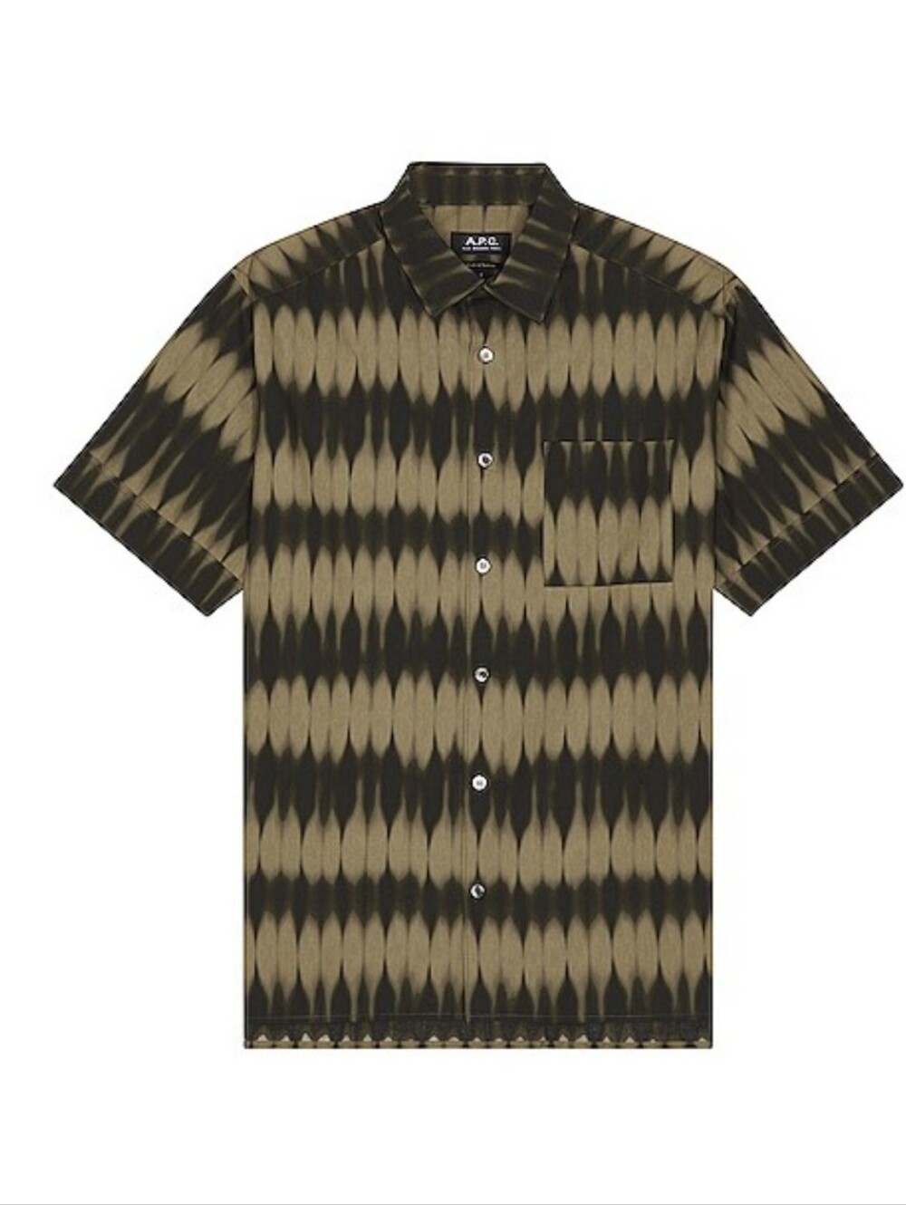 A.P.C. Chemisette Ross Button Down Shirt In Khaki Mens Small MSRP: $245 NWT